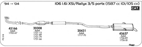 SIGAM PE018 Exhaust System